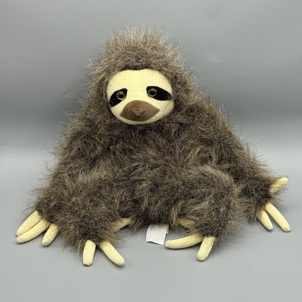 Fiesta Three-Toed Sloth Plush Stuffed Animal 9.5" Seated Vintage